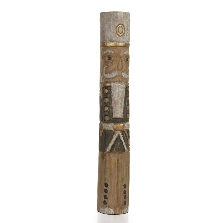 Moritz Nussknacker Holzfigur 61 cm handgefertigte Weihnachtsdekoration aus Mangoholz geschnitzt und