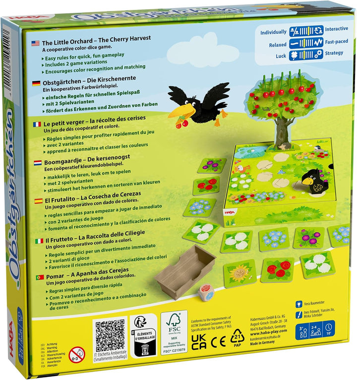 HABA Obstgärtchen kooperatives Kinderspiel ab 3 Jahren mit kleinen Kirschen