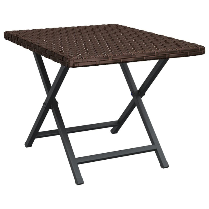 Makastle Polyrattan Klapptisch 45x35x32 cm Platzsparend Klappbar Tragbar Wetterfest Aussen Gartentis