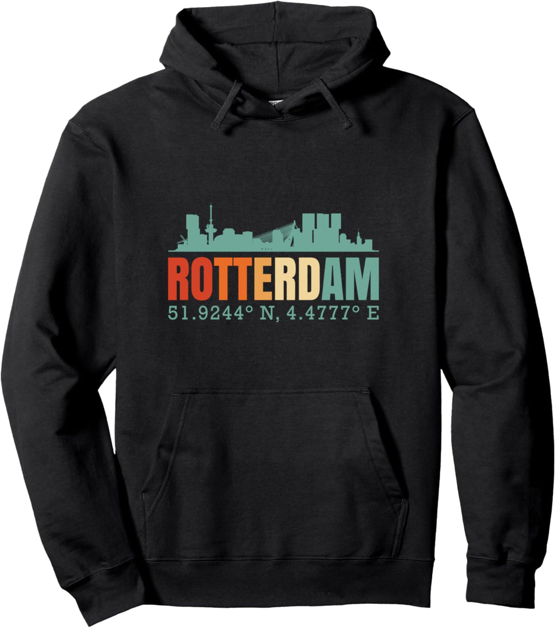 Rotterdam Niederland Skyline Pullover Hoodie