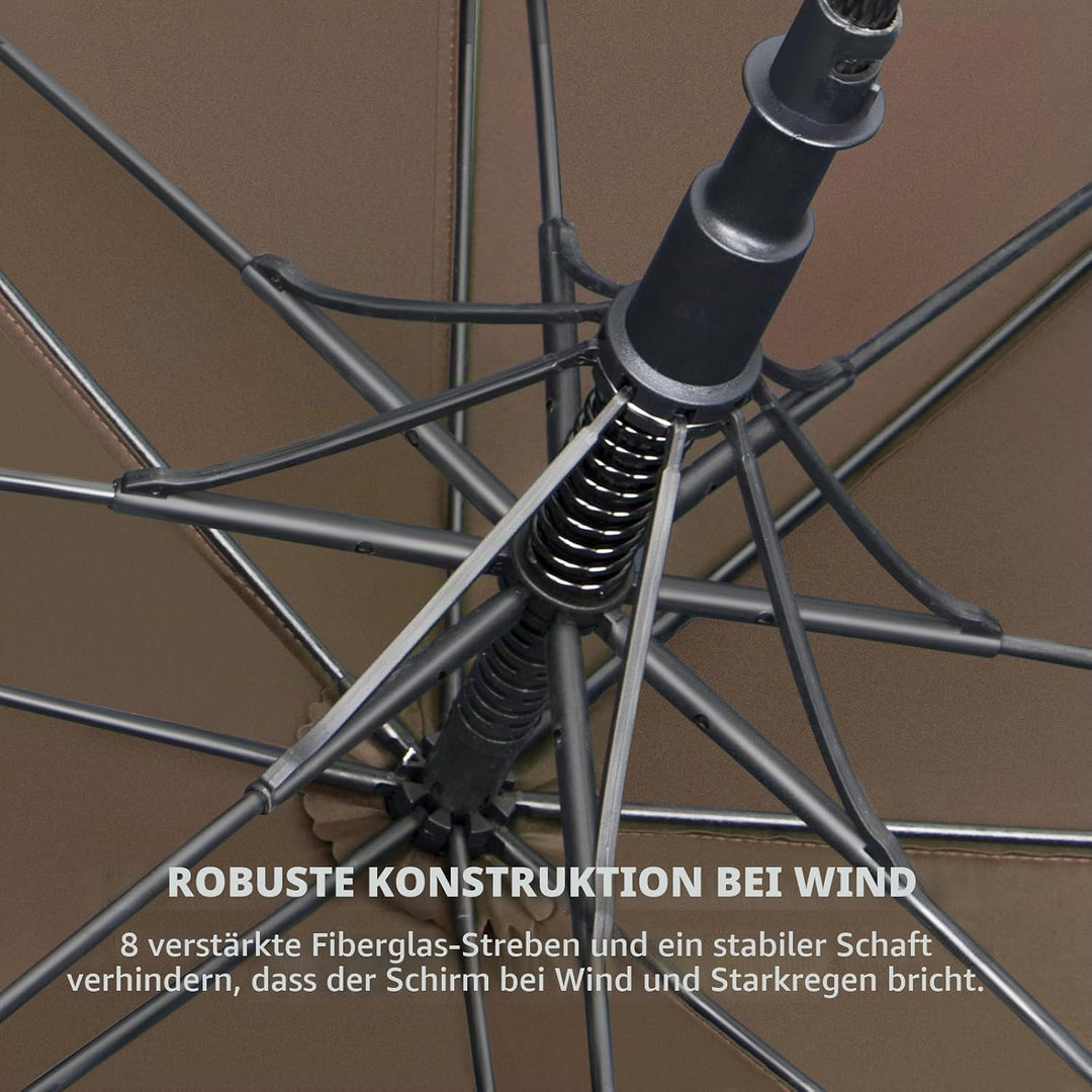 NINEMAX Regenschirm Gross Sturmfest,Golf Stockschirm Automatik Auf,L/XL/XXL Regenschirm für Herren D