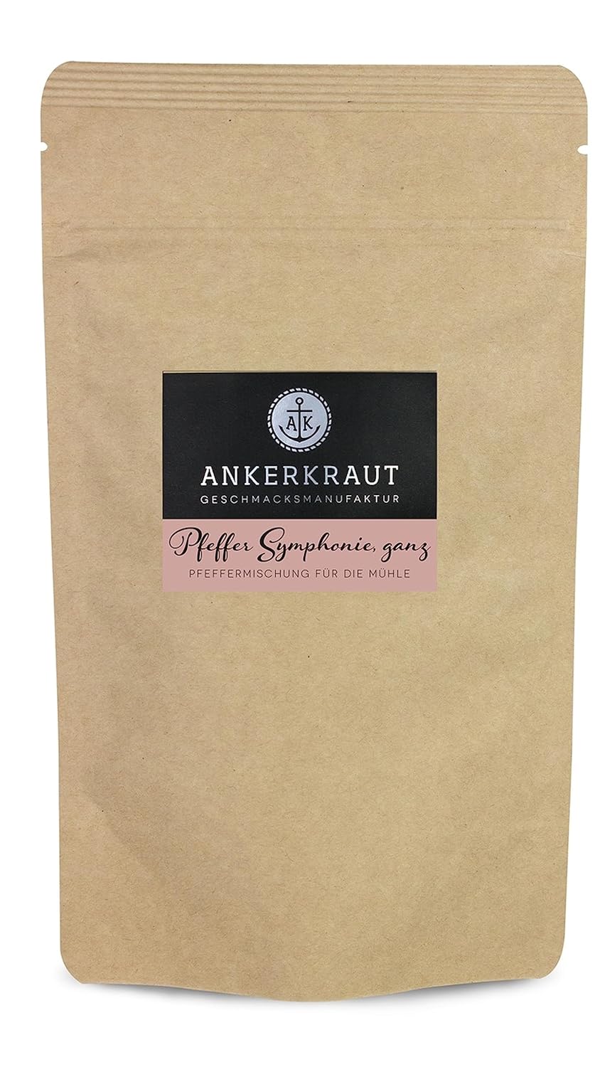 Ankerkraut Pfeffer Symphonie Ganz, 450g im XXL-Beutel, Mischung Verschiedener Sorten, Verfeinert mit