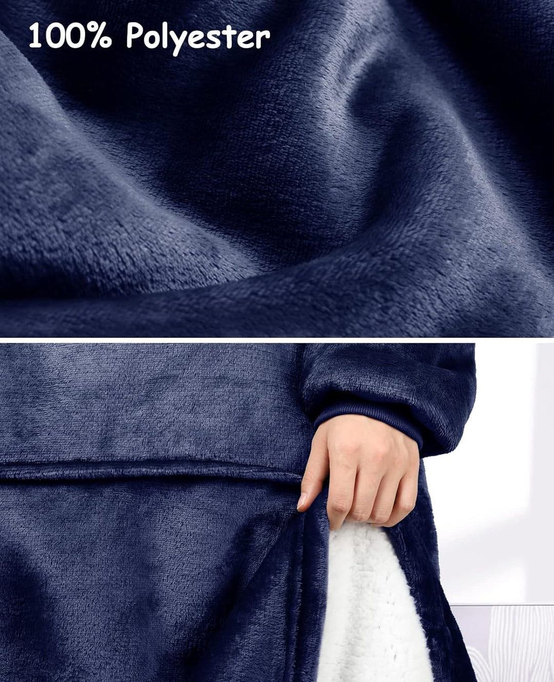 Sendowtek Übergrosse Hoodie Decke Damen Oversized, Sherpa Deckenpulli Weich Super Warme Komfortable