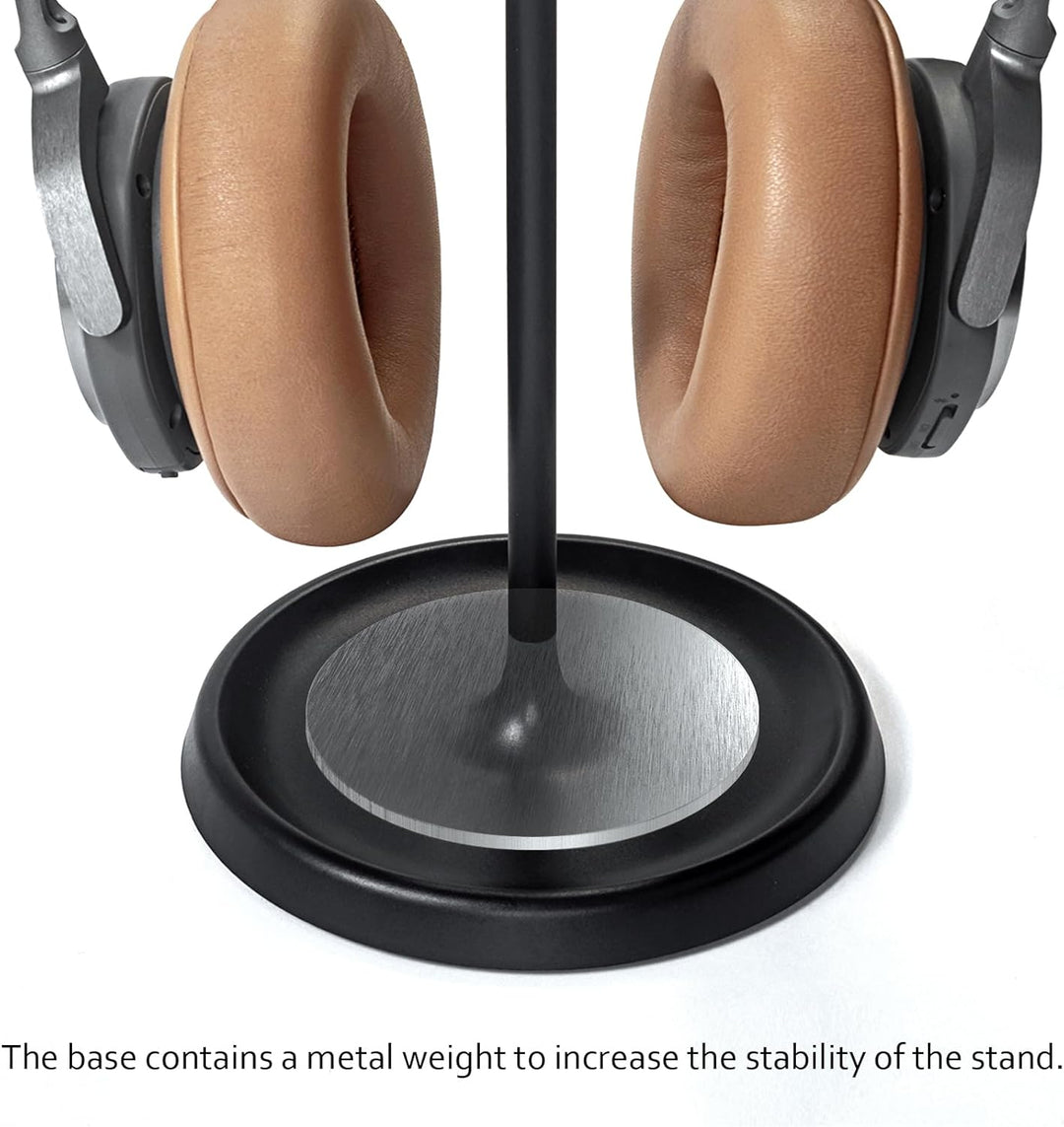 Kopfhörer Ständer, Gebogener Headset Halterung mit Ablagefach, Schwere Basis Gaming Kopfhörer Halter