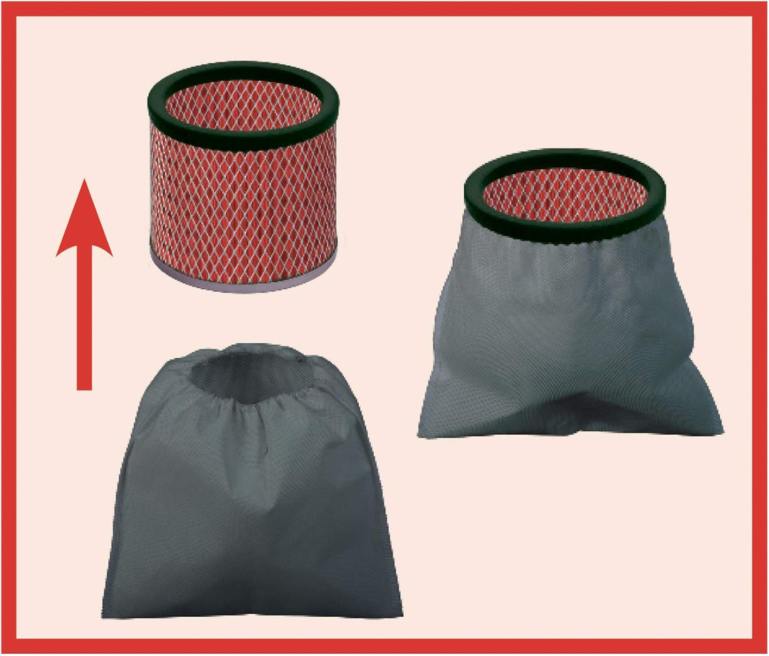 Ribimex Cenehot Pro Aschesauger 1200 W für heisse Asche bis 40 °C, mit hitzebeständigem HEPA-Filter,