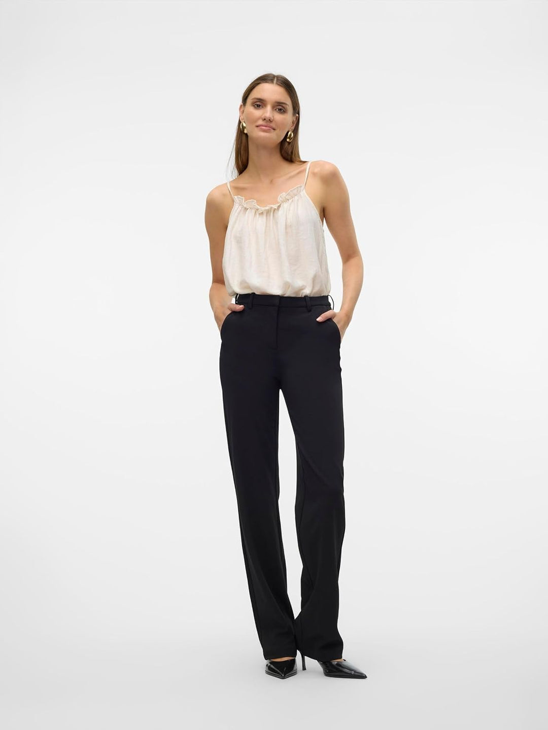 VERO MODA Damen Vmzamira Mr Slim Straight Pant Ga Noos Hose, XS