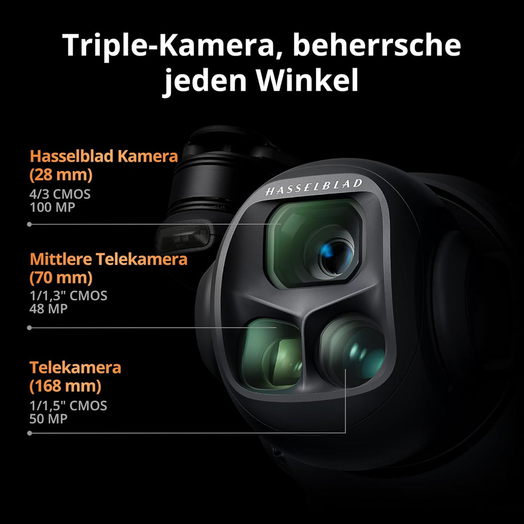 DJI Mavic 4 Pro Drohne mit DJI RC 2, Flaggschiff Triple Kamera Drone mit 100 MP 4/3-CMOS-Hasselblad-