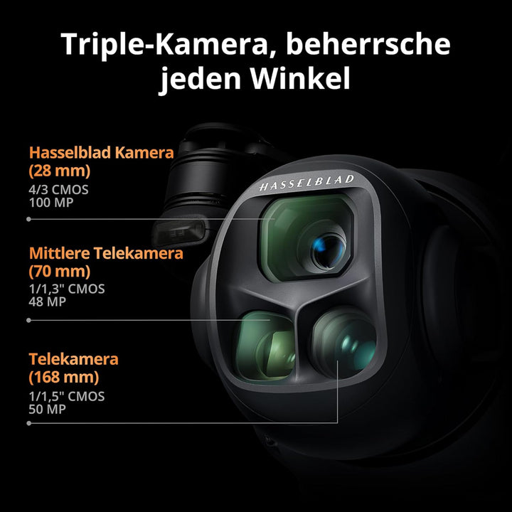 DJI Mavic 4 Pro Drohne mit DJI RC 2, Flaggschiff Triple Kamera Drone mit 100 MP 4/3-CMOS-Hasselblad-