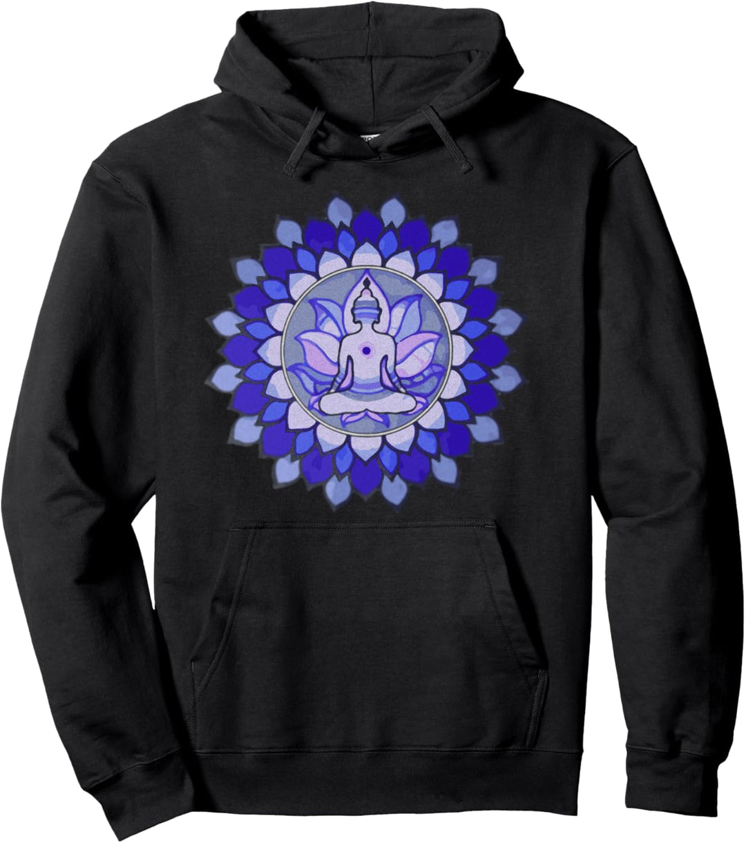 Mandala Buddha Zen Monochromatischer Entwurf Pullover Hoodie