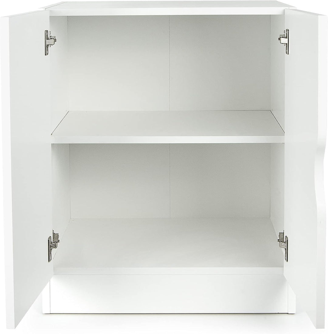 Leomark Moderner Kleiderschrank Roma - Weisser Schrank für Kinderzimmer, höhenverstellbare Einlegebö