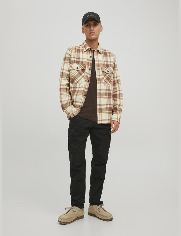 JACK & JONES Male Cargo-Hose Carrot fit Cargo-Hose 27W / 30L Black/Detail:solid, 27W / 30L Black/Det
