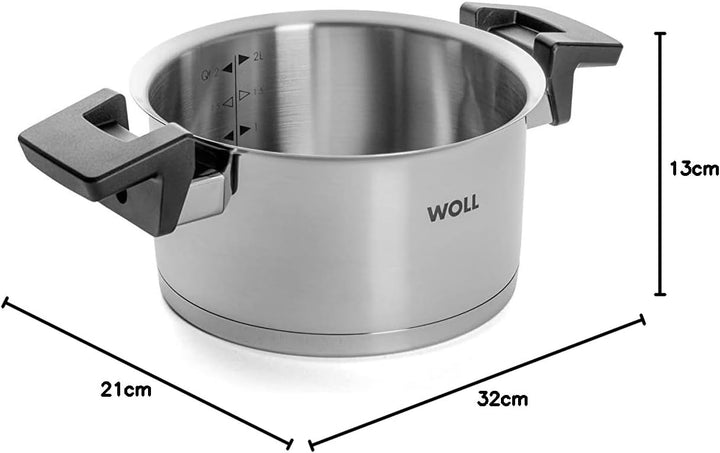 Woll Concept Kochtopf mit Deckel - Induktiv -, Ø 18 cm, 10 cm hoch, 2,5l - Geeignet für alle Herdart