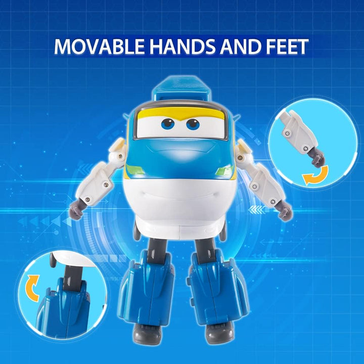 Super Wings Transforming Flugzeug Tony, ca. 12,7 cm grosse, verwandelbares Spielzeug Flugzeug und Ro