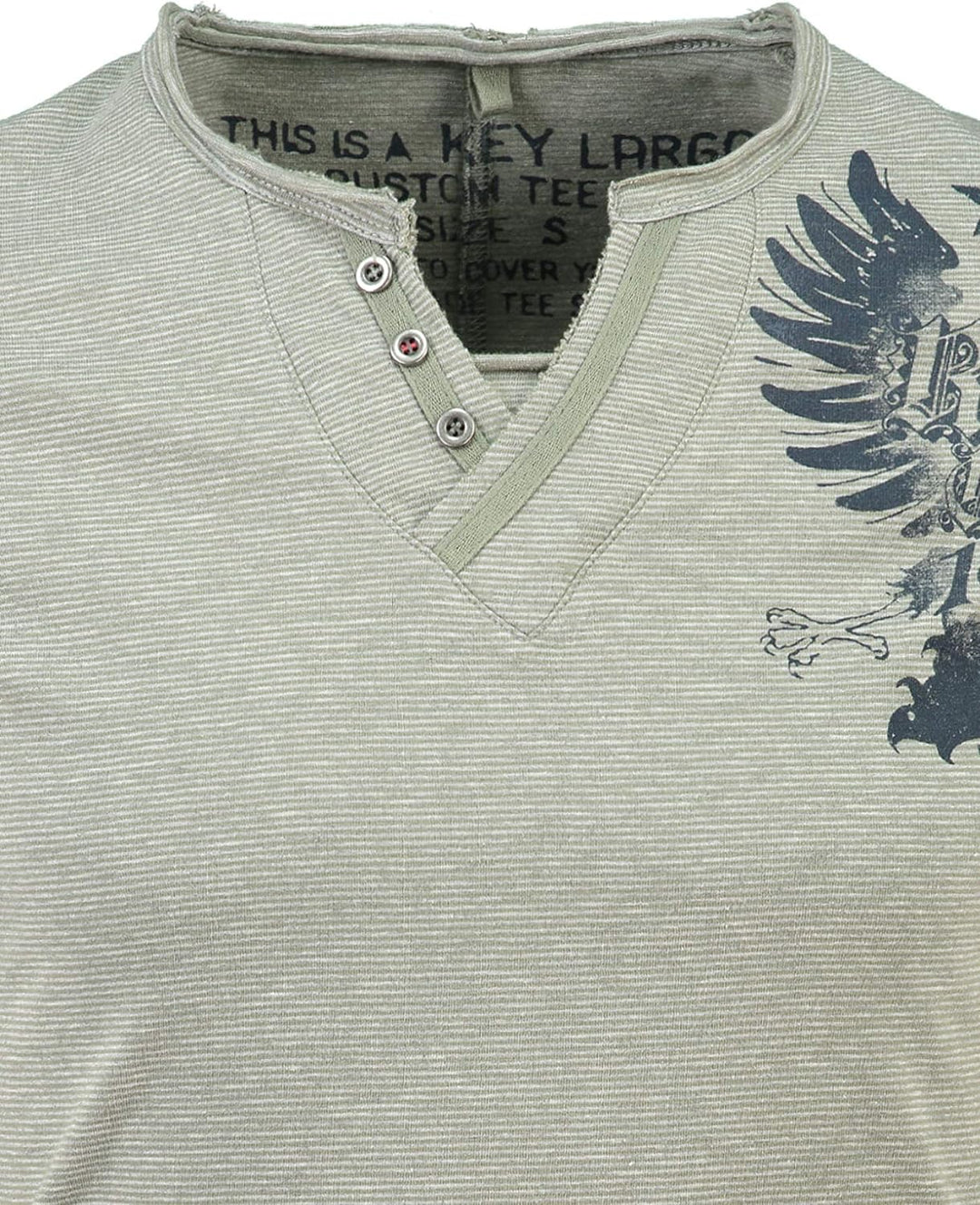 KEYLARGO Herren T-Shirt mit grossem Rückenprint Green, S