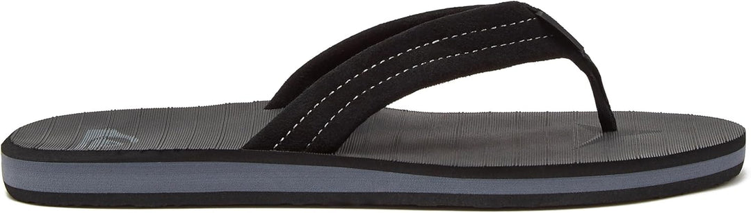 Quiksilver Carver Suede 3-Punkt Flip Flop Sandale, Braun Blau Rot, 43 EU 38 EU Solid Black, 38 EU So