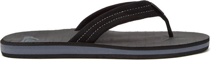 Quiksilver Carver Suede 3-Punkt Flip Flop Sandale, Braun Blau Rot, 43 EU 38 EU Solid Black, 38 EU So