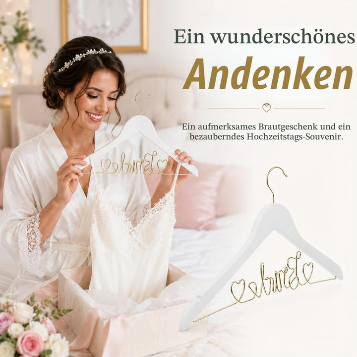 FOMIYES Hochzeitskleiderbügel Für Die Braut Brautbügel Brautaccessoire Brauthochzeitsandenken - Weis