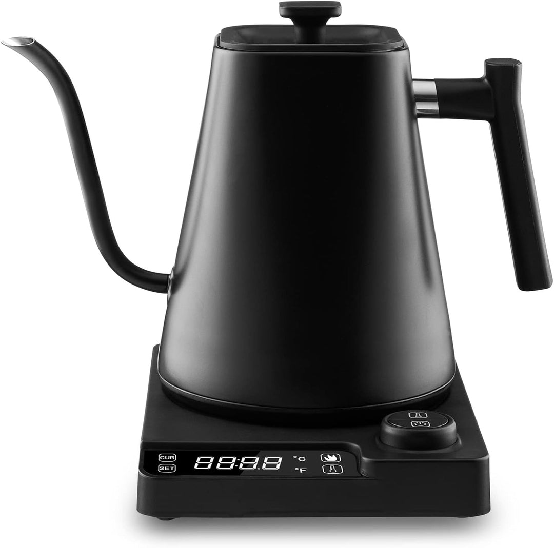Fityou elektrischer Wasserkocher Schwanenhals,Temperaturregelung, 1200W,1L hohe Kapazität, Schnell k