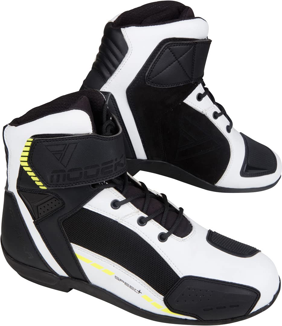 Modeka Kyne Motorradstiefel, schwarz/weiss, 36 36 EU Schwarz Weiss, 36 EU Schwarz Weiss