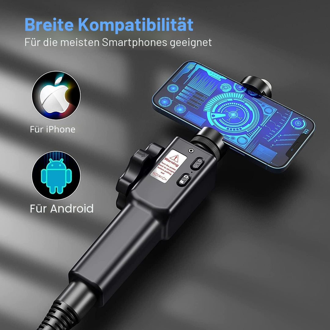 Ralcam Endoskopkamera mit Licht Camera - Inspektionskamera 8.5mm HD1080P Industrial Endoscope mit 6