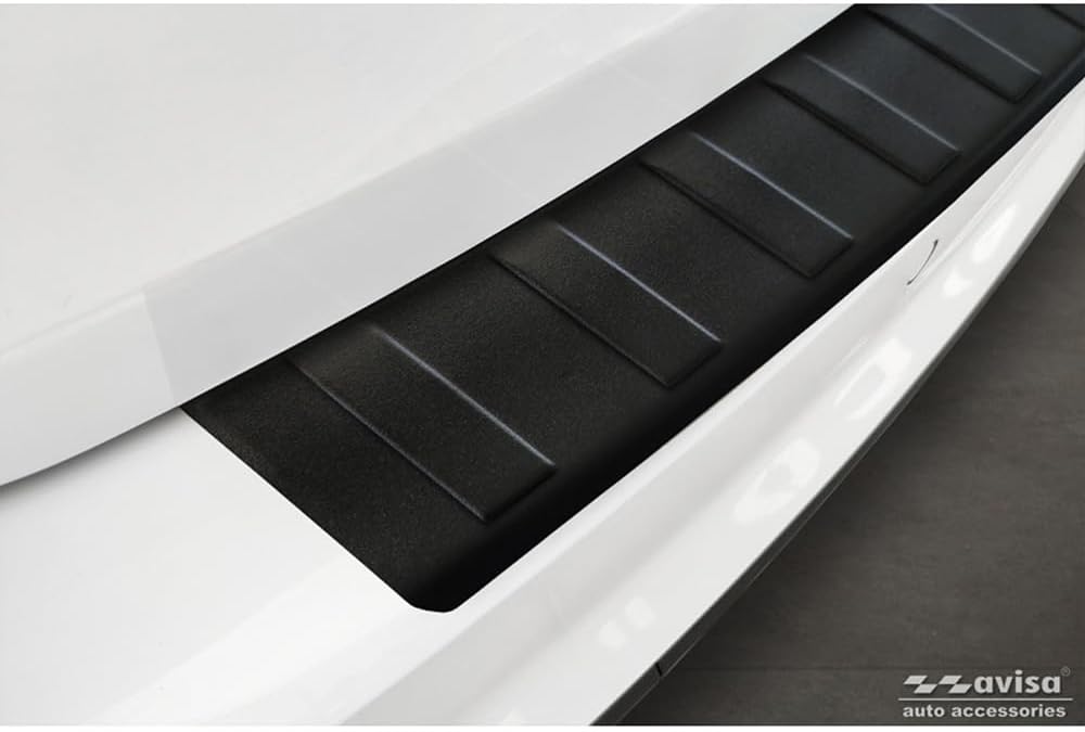 Avisa Matt-Schwarz Edelstahl Heckstossstangenschutz kompatibel mit Audi A4 Avant S-Line 2015-2019 &