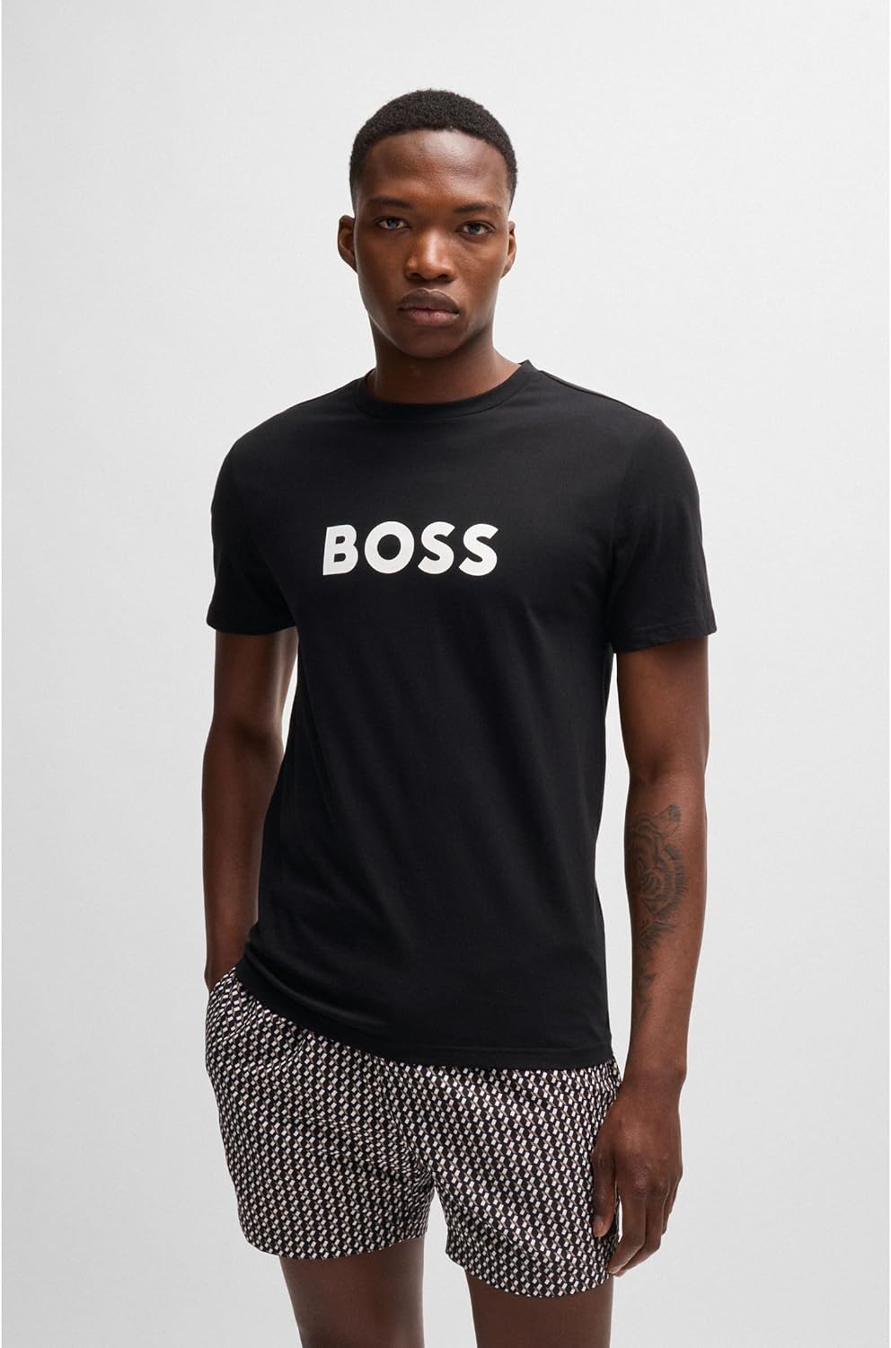 BOSS Herren Rn Beach_T_Shirt S Black1, S Black1