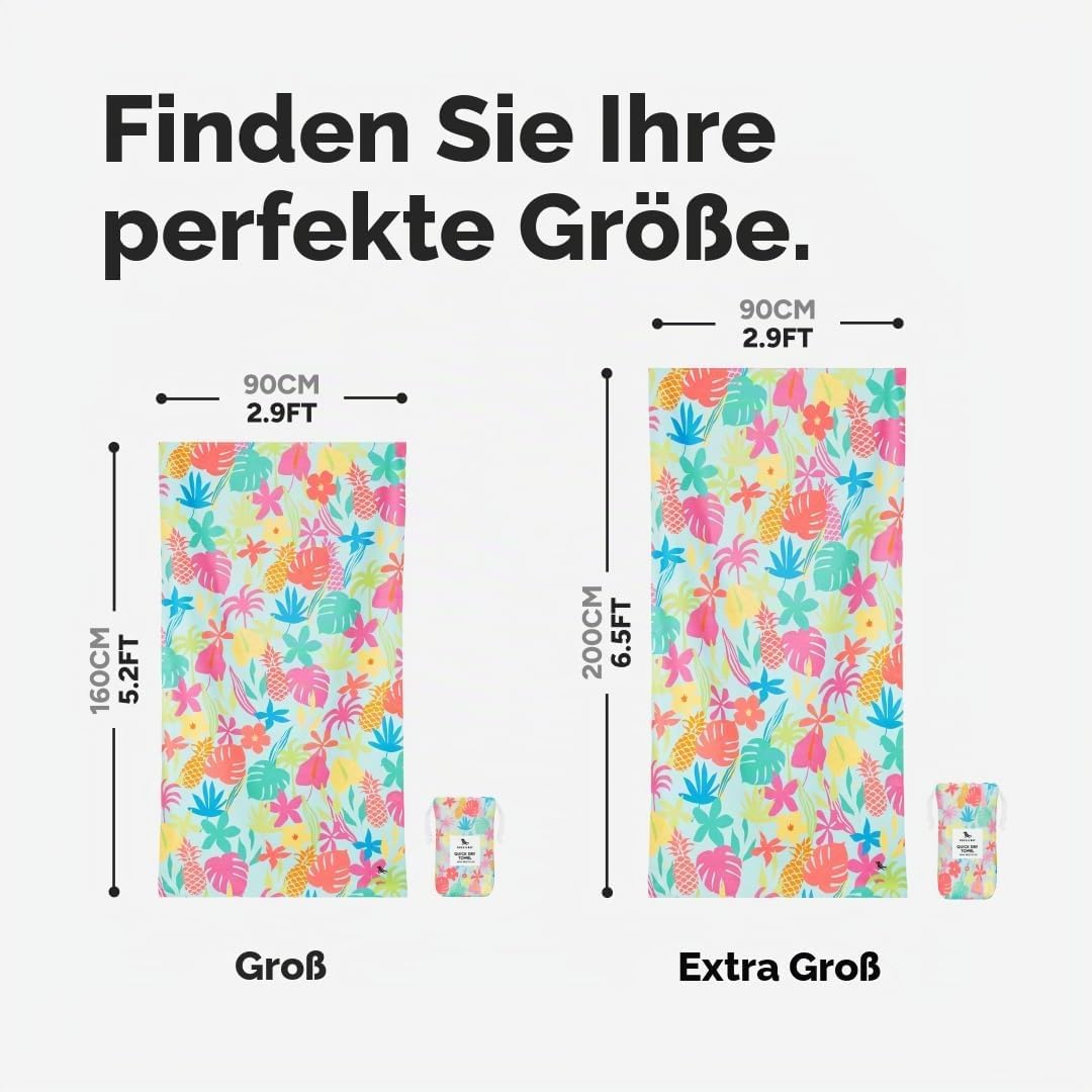 Dock & Bay Strandhandtuch - Schnell trocknende Mikrofaser, ohne Sand - Kompakt, Leicht - 100% recyce