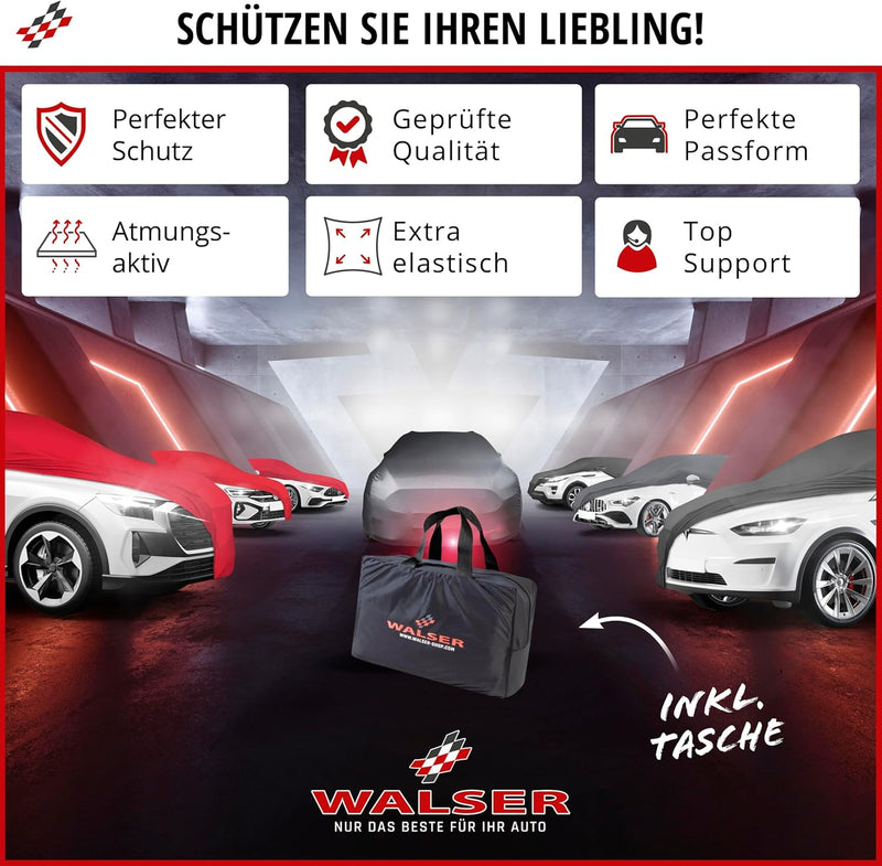 Walser Premium Abdeckung Auto Indoor Stretch Plus Qualitätssieger Sehr Gut* Autoabdeckung Winter Aut
