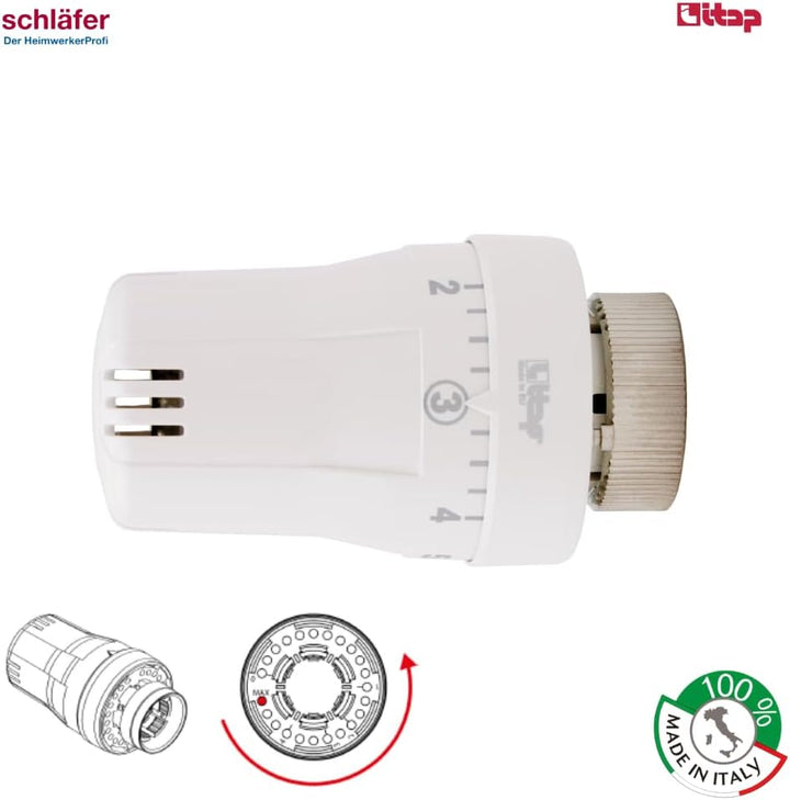 Schläfer 37021001 - Thermostat-Komplett-Set, Thermostatkopf mit eingebautem Flüssigkeitsfühler, Fros