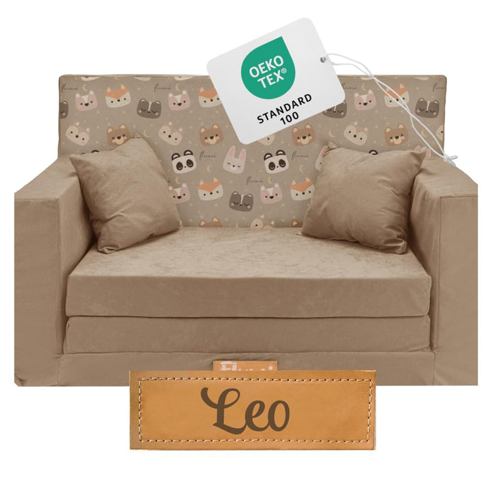 Flumi Personalisierte Kindercouch Kinder Sessel Sofa Schlafsofa jugendzimmer mit Gravur KINDERNAME S