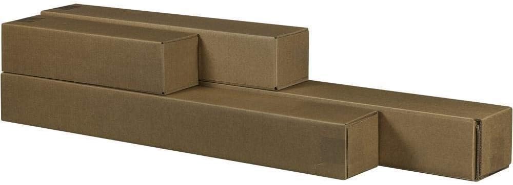Ropipack quadratische Versandbox Versandhülse Versandrohr Posterverpackung 105 x 105 x 630 mm, teles