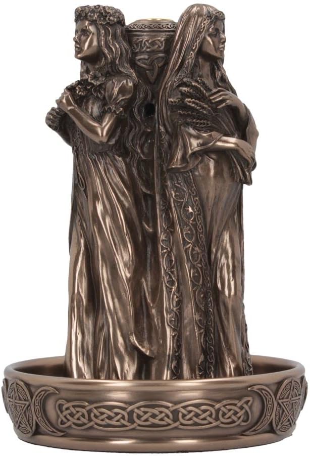 Nemesis Now Triple Goddess Rückfluss-Räuchergefäss, Bronze, 18 cm