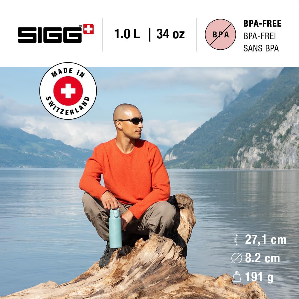 SIGG - Alu Trinkflasche - WMB ONE - Made in Switzerland - ClimatePartner - Kohlensäure geeignet - Au