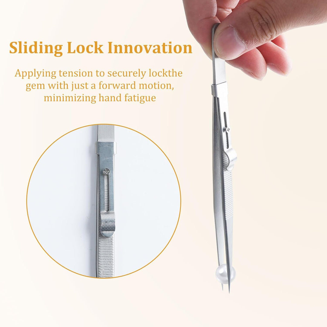 4 Stück Piercing Kugel Aufdreher Piercing Zange Pick Up Tool Prong Klaue Pinzette Abgewinkelte Grabb