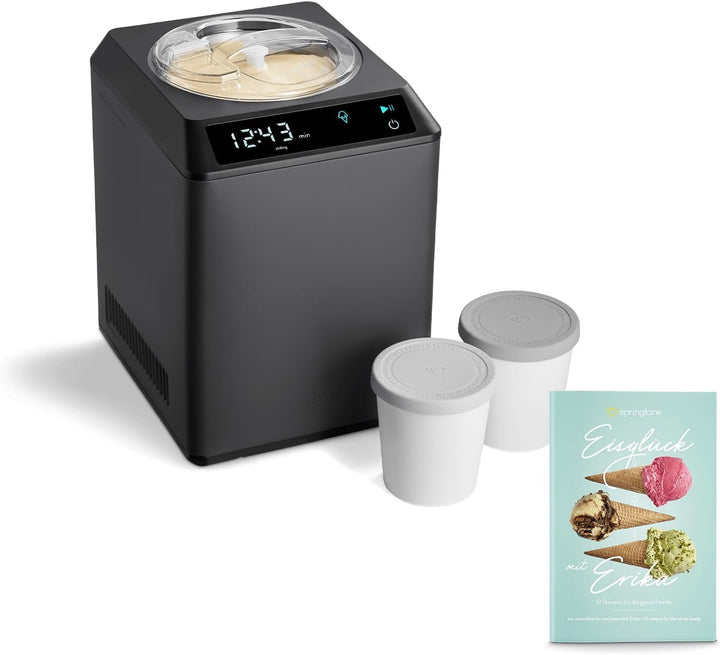 SPRINGLANE Eismaschine & Joghurtbereiter Erika 2,5 L mit selbstkühlendem Kompressor 250 W, Eiscremem