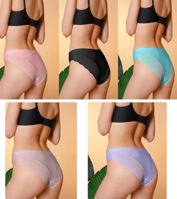 BeReady Nahtlose Unterwäsche Damen Sexy Set Unterhosen Damen Nahtlos Spitze Brazilian Slip Damen Hip