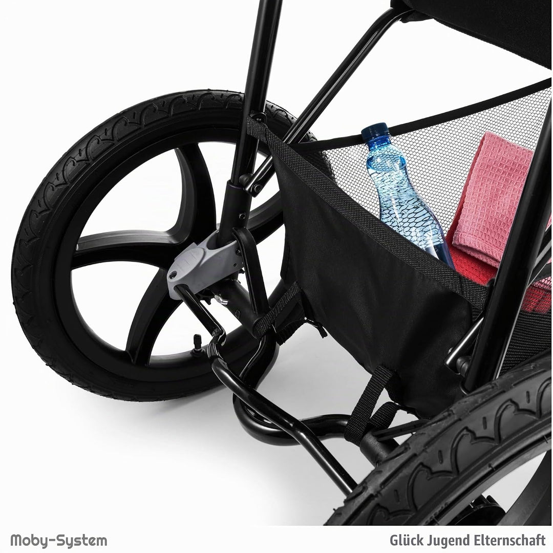 Moby-System Runner Mountain Dreirad-Kinderwagen mit Regenschutz, 15 kg Belastbar - Kinderwagen Zubeh