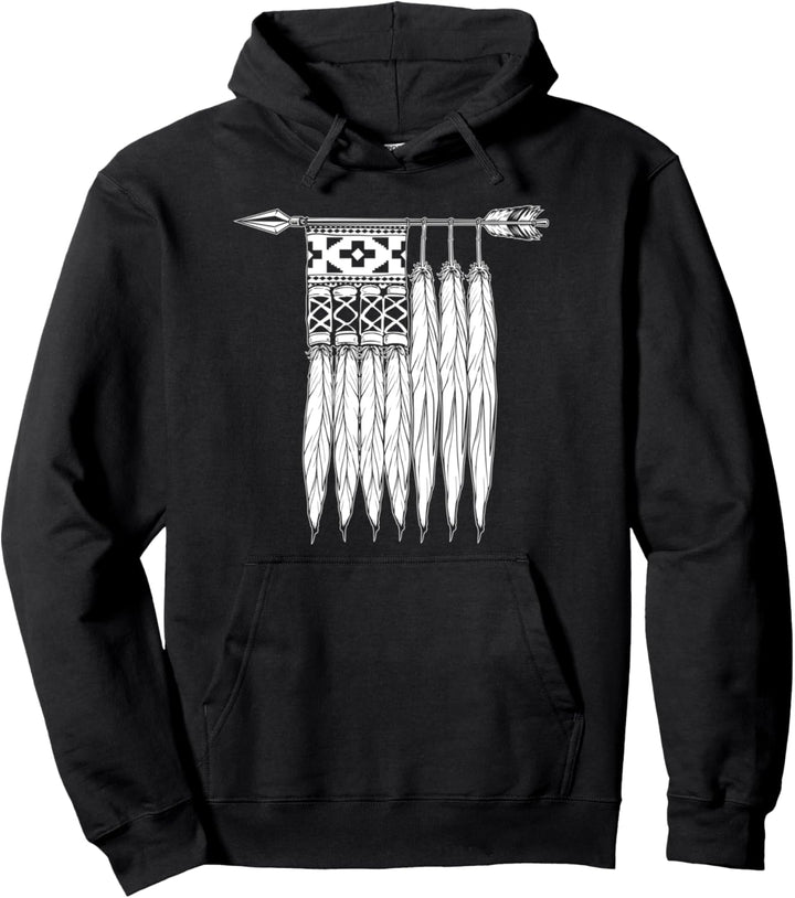 Native American Arrow Feathers Men Women Pullover Hoodie