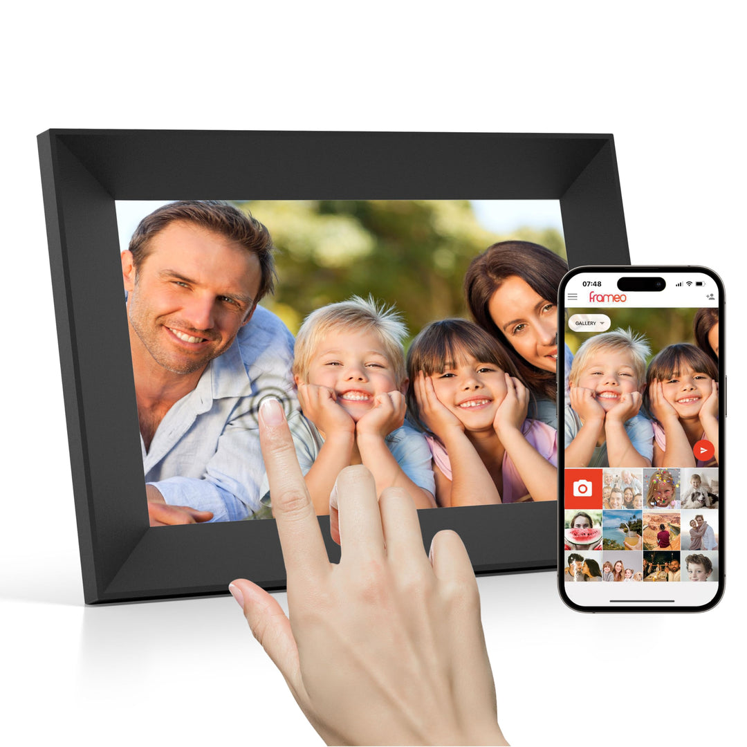 Frameo 8 Zoll WiFi Digitaler Bilderrahmen, 1280x800IPS Touchscreen, Teilen von Fotos oder Videos übe