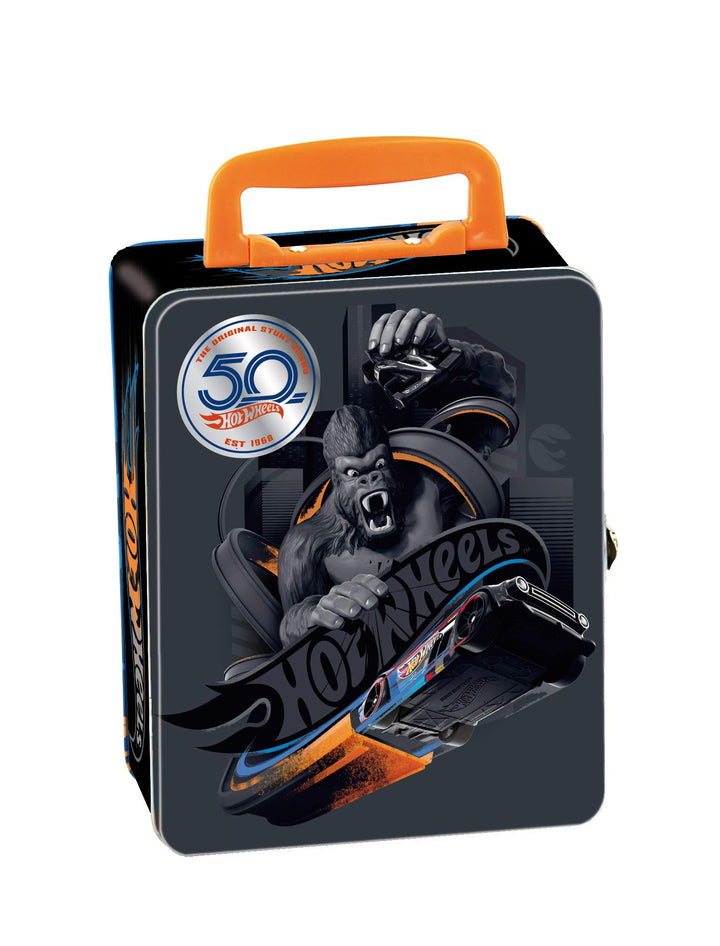 Theo Klein 2881 Hot Wheels Sammelkoffer I Metallkoffer für bis zu 50 Autos I Spielzeug für Kinder ab
