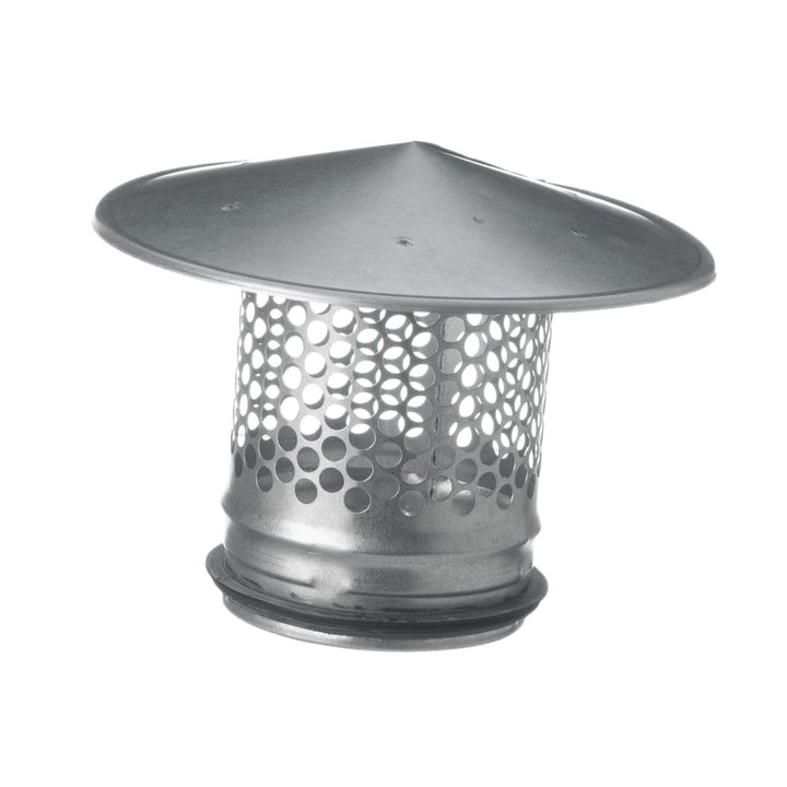 EUROPLAST Ø 100mm Metall Wickelfalzrohr - Ablufthaube Abluftrohr - Dachhaube Regenhaube - mit Gummid