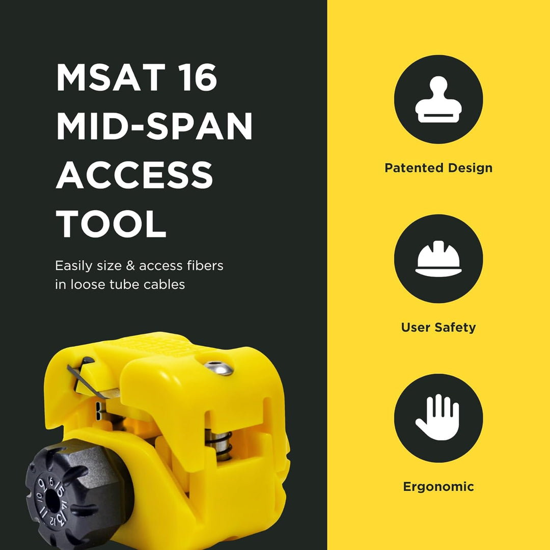 Miller MSAT 16-Kanal Mittelspanne Faserzugriff Elektrisches Drahtwerkzeug und Tasche für Arbeitstech