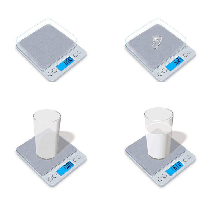 Meichoon Digital Jewelry Massstab/Küche Lebensmittel Massstab Stalhof P/500 g (0,01), High Precision