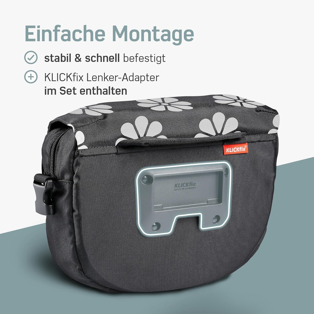 Borgen KLICKfix Lenkertasche Fahrrad - Wasserabweisende und geräumige Fahrrad Lenkertasche 5 L - Fah