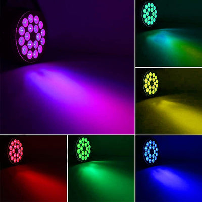 DELIBANG LED Par Scheinwerfer 200W 18 LED Bühnenlicht Strahler Discolicht Partylicht,8CH Par LED RGB