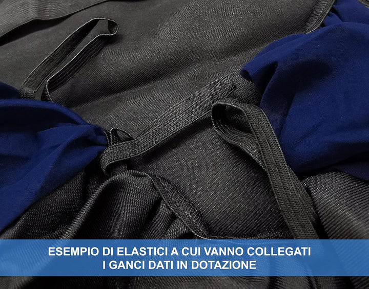 Lupex Shop FIAT 500 einfarbige Sitzbezüge, Schwarz, Schwarz