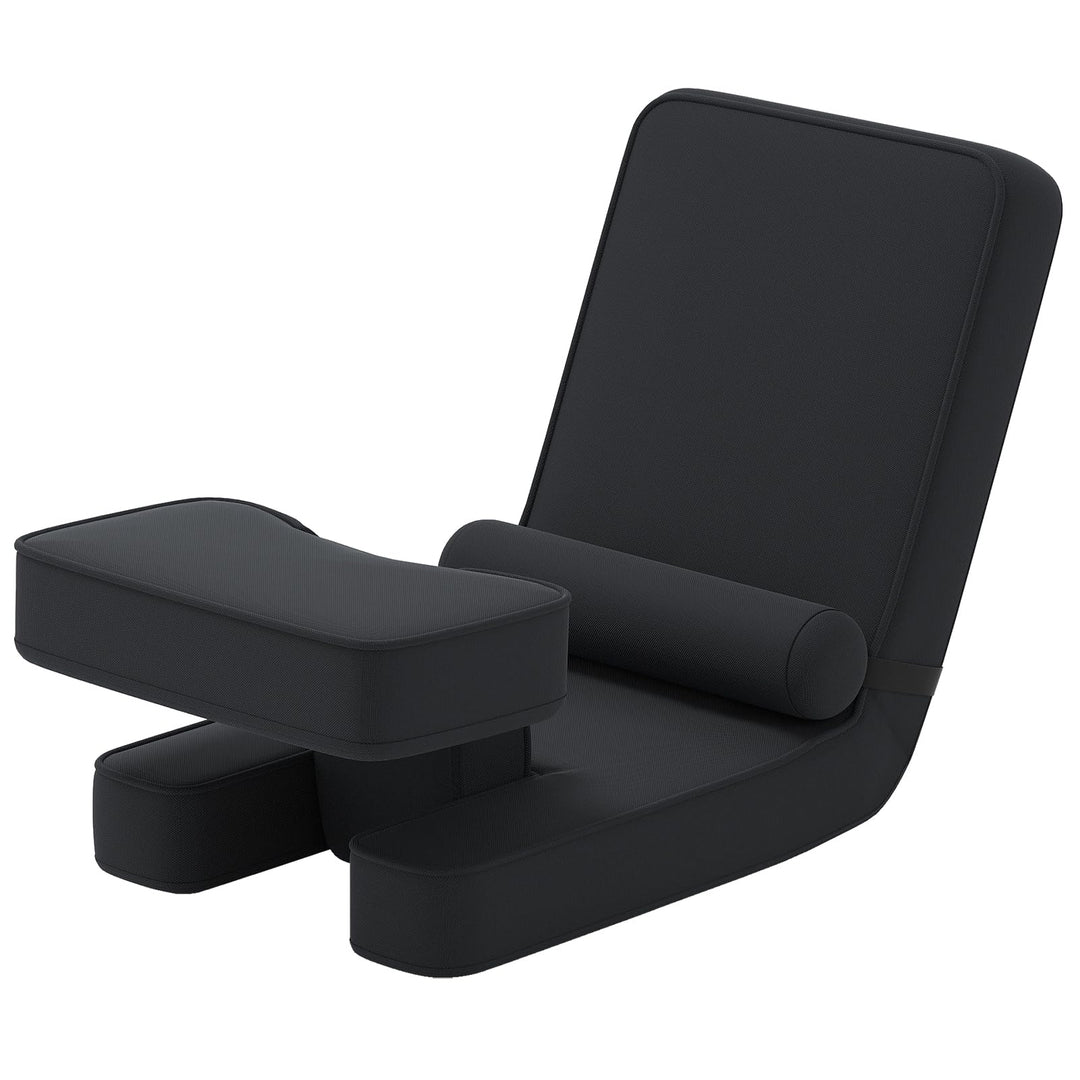 GOPLUS Bodensofa, gepolsterter Bodenstuhl mit Verstellbarer Rückenlehne & Kopfstütze, Bodensessel mi