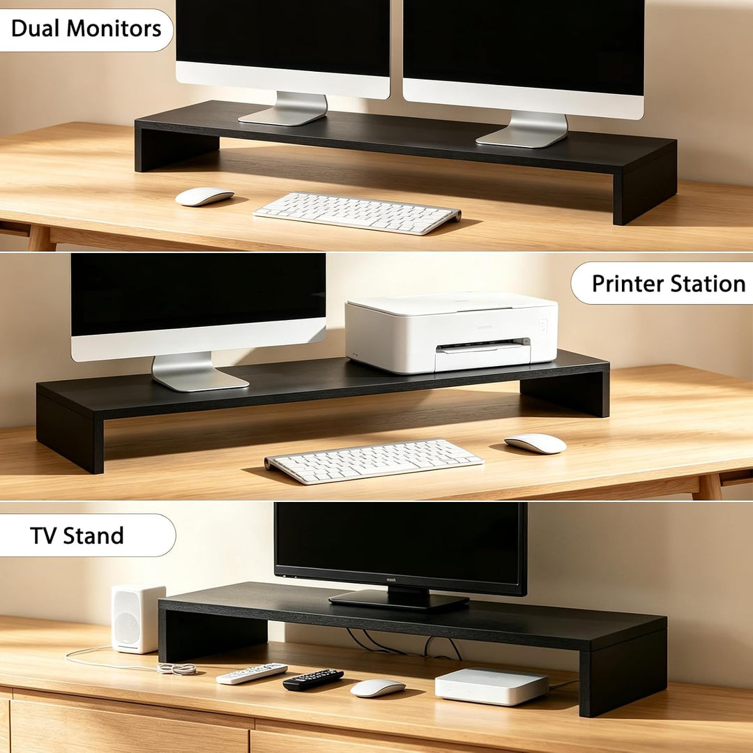 TV-Aufsatz mit Erhöhung,PC Regal Aufsatz Bildschirmerhöhung Hochglanz, Ideal für TV-Erhöhung und Sch