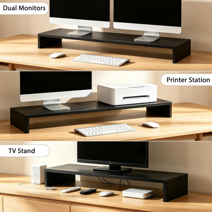 TV-Aufsatz mit Erhöhung,PC Regal Aufsatz Bildschirmerhöhung Hochglanz, Ideal für TV-Erhöhung und Sch