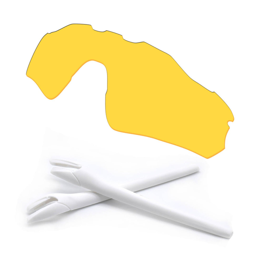 HKUCO For Oakley Radar EV Path GTransparent Yellow Polarized Replacement Lenses And White Earsocks R